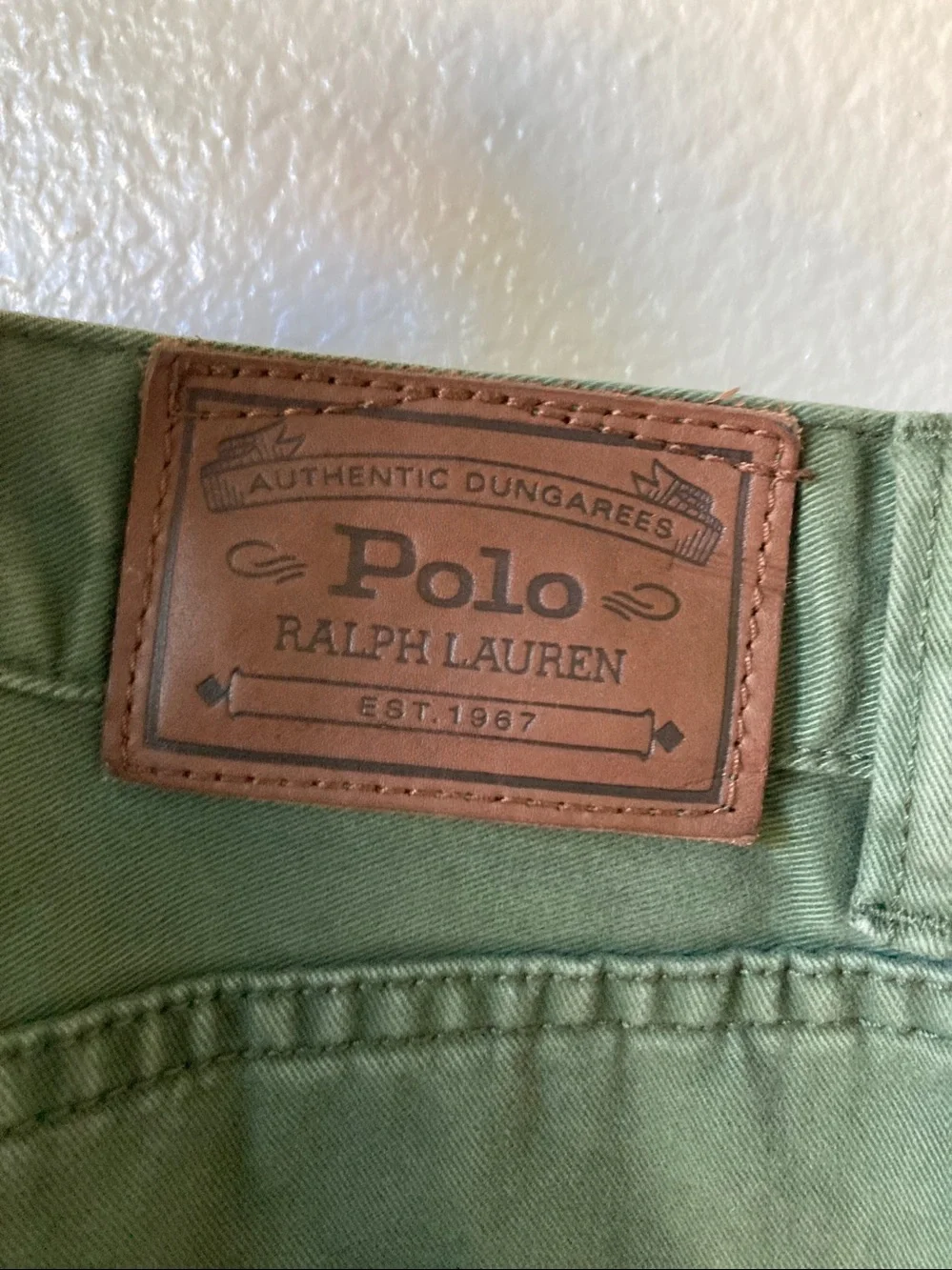 Polo Ralph Lauren Authentic Dungarees Cotton 650 Straight Pants Olive 38/32